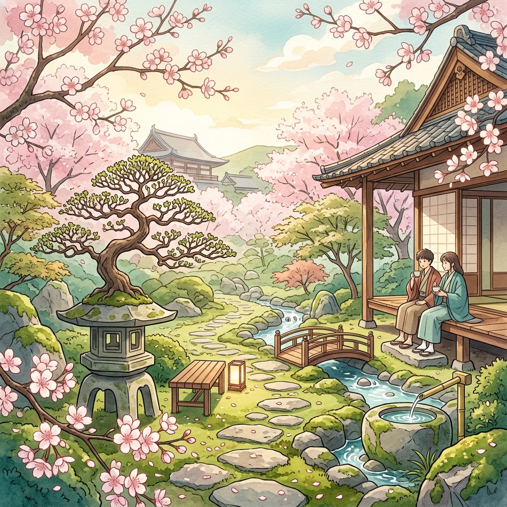 Cozy Japanese Garden Landscape